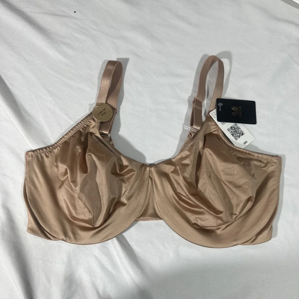NWT $65 Wacoal [ 38G US ] Inner Sheen Underwire Bra in Roebuck Tan #T2016‎